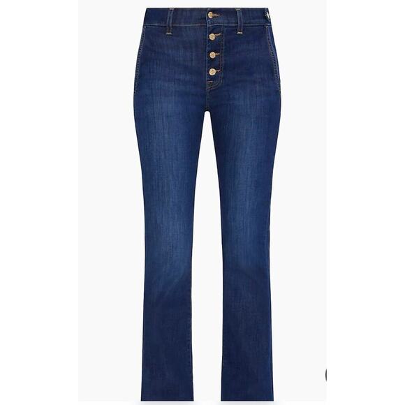 7 For All Mankind Jeans Ultra High Rise Flare With Button Fly 12 MSRP $198 - Picture 1 of 8